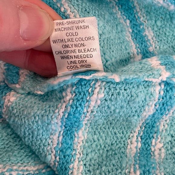 Lulu-B Aqua Striped Short Sleeve Top - Picture 4 of 4